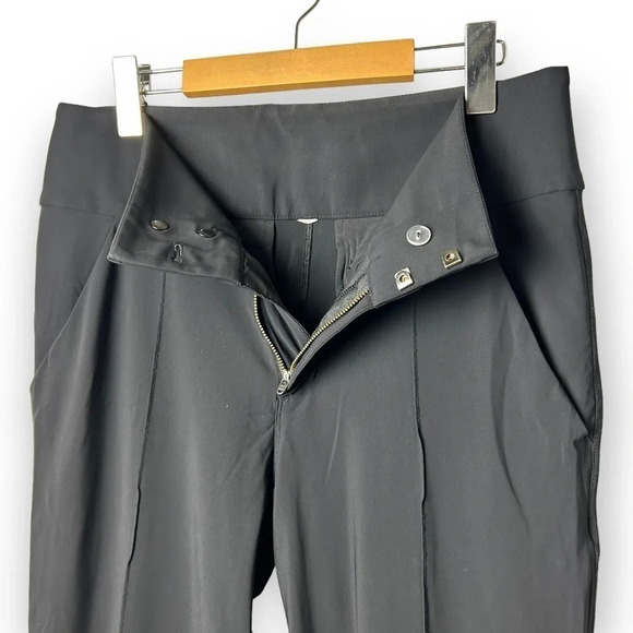 Lululemon Black Front Seam Bike Trousers with  Reflective Bottom Cuffs - Picture 4 of 10